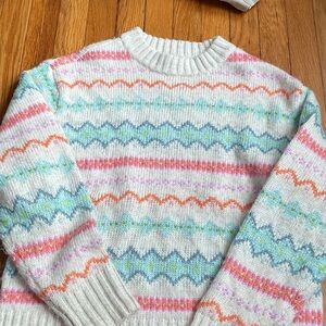 American Eagle Outfitters Multicolor Crew Neck Sweater